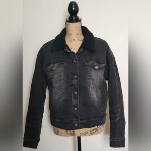 Scoop Women's Medium Black/Grey Trucker's Jacket